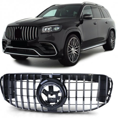 Body kit a vizuálne doplnky Sport grille black gloss chrome fit for Mercedes GLS X167 from 19 | race-shop.si