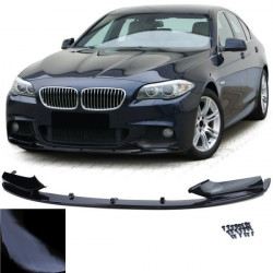 Front spoiler lip bumper black gloss fit for BMW 5 Series F10 F11 10-17
