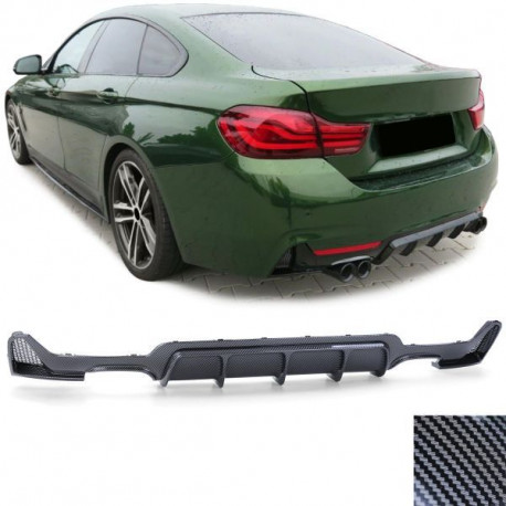 Body kit a vizuálne doplnky RACES zadnji difuzor (Performance) za 4 series BMW F32 F33 F36 (izpuh 2+2), karbon | race-shop.si