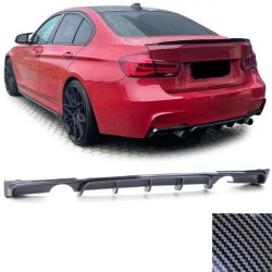 SPORT zadnji difuzor odbijača z enojnim izpuhom na obeh straneh karbonski videz za BMW 3 Series F30
