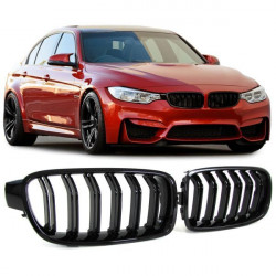 RACES maska hladilnika (Sport Double Bar) za BMW F30 F31 11-19, sijajno črna