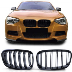 Sport grille double bar performance gloss fit for BMW 1 Series F20 F21 10-14