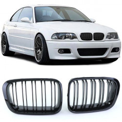 Maska hladilnika odbijača (dvojna) Performance gloss za BMW E46 Limo Touring 98-01