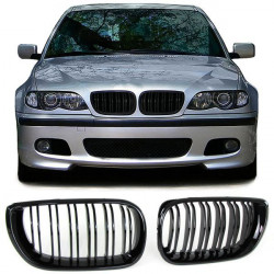 RACES maska hladilnika (Sport Double Bar) za BMW 3 series E46 01-05, sijoča
