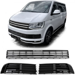 Radiator grille bumper black gloss for VW T6 Multivan without ACC 15-19