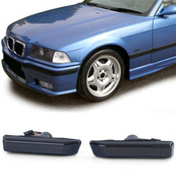 LED Side Indicators Black Smoke pair suitable for BMW 3 Series E36 96-00 X5 E53 00-07