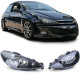 Osvetlenie Black clear glass headlights H7 H7 for Peugeot 206 03-06 + GTi | race-shop.si