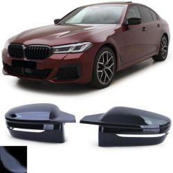 Mirror caps black gloss for replacement fits BMW 5 Series G30 G31 from 17