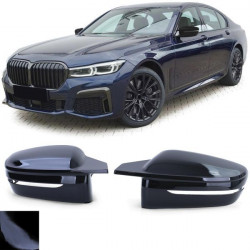 Mirror caps black gloss for replacement fits BMW 7 Series G11 G12 from 19