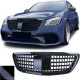 Body kit a vizuálne doplnky RACES maska hladilnika (Sport) za Mercedes S W222 with Night Vision 13-20, črna | race-shop.si