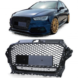 RACES maska hladilnika (Sport Honeycomb) za Audi A3 8V 12-16, sijajno črna