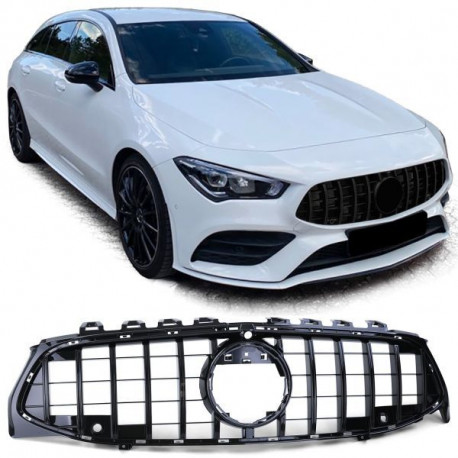 Body kit a vizuálne doplnky SPORT Maska hladilnika odbijača Black Gloss za Mercedes CLA X118 od 19 | race-shop.si