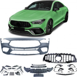 SPORT odbijač z maska hladilnika odbijača black gloss za Mercedes CLA C118 od 19