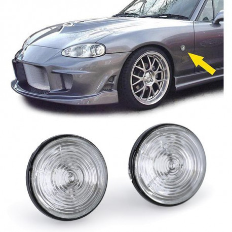 Osvetlenie RACES stranski smerniki za Mazda MX5 NA NB NBFL 90-05, prozorna, bela | race-shop.si