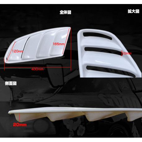 Body kit a vizuálne doplnky Origin Labo Universal "SS" Carbon Bonnet Vents | race-shop.si