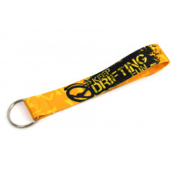 Short lanyard keychain "Keep drifting fun" - Yellow