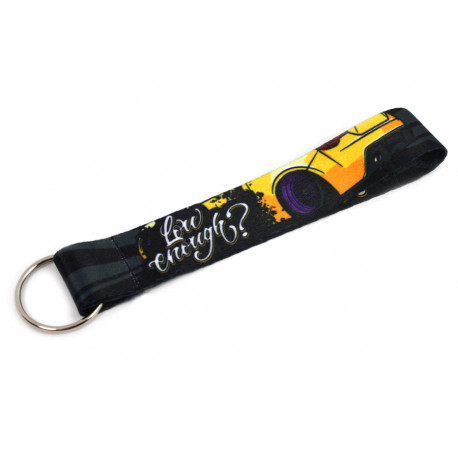 Ključavnice Short lanyard keychain "Low enough" - Black | race-shop.si