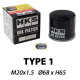 Oljni filtri HKS tip 1 oljni filter M20x1,5 | race-shop.si