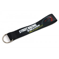 Short lanyard keychain "Street racing is not a crime" - Grey