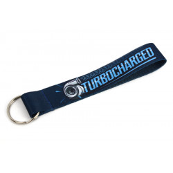 Short lanyard keychain "Turbocharged" - Blue