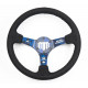 Volani 3-kraki volanski obroč NRG, 350mm, alcantara, 75mm zamik, črna/modra | race-shop.si