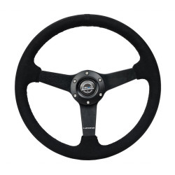 NRG Sport 3-spoke alcantara Steering Wheel (350mm) - Black