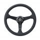 Volani 3-kraki volanski obroč NRG, 350mm, usnje, 38mm zamik, črna | race-shop.si