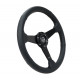 Volani 3-kraki volanski obroč NRG, 350mm, usnje, 38mm zamik, črna | race-shop.si