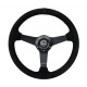 Volani 3-kraki volanski obroč NRG, 350mm, semiš, 38mm zamik, črna | race-shop.si