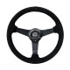 Volani NRG Sport 3-spoke suede Steering Wheel (350mm) - Black | race-shop.si