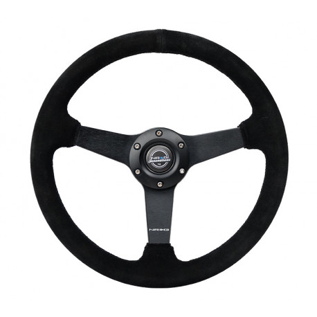Volani 3-kraki volanski obroč NRG, 350mm, semiš, 38mm zamik, črna | race-shop.si