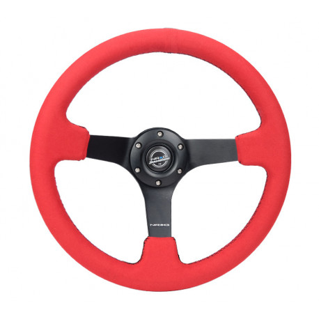 Volani NRG Ojačan 3-kraki volan iz alkantare (350mm) - rdeča | race-shop.si