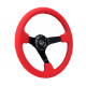 Volani NRG Reinforced 3-spoke alcantara Steering Wheel (350mm) - Red | race-shop.si