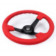 Volani NRG Reinforced 3-spoke alcantara Steering Wheel (350mm) - Red | race-shop.si
