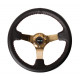 Volani NRG Reinforced 3-spoke leather Steering Wheel (350mm) - Gold | race-shop.si