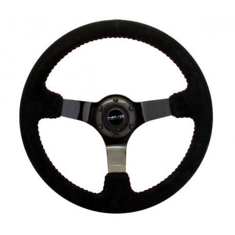 Volani NRG Reinforced 3-spoke suede Steering Wheel (350mm) - Black | race-shop.si
