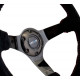 Volani NRG Reinforced 3-spoke suede Steering Wheel (350mm) - Black | race-shop.si