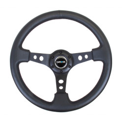 NRG Reinforced 3-spoke Steering Wheel (350mm) - Black Suede