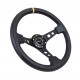 Volani 3-kraki volanski obroč NRG, 350mm, usnje, 75mm zamik, črna/rumena | race-shop.si