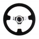 Volani NRG Reinforced 3-spoke suede Steering Wheel (350mm) - Chrome | race-shop.si