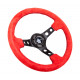 Volani 3-kraki volanski obroč NRG, 350mm, semiš, 75mm zamik, rdeča/črna | race-shop.si