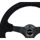 Volani NRG Reinforced 3-spoke suede Steering Wheel (350mm) - Black/silver | race-shop.si