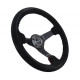 Volani 3-kraki volanski obroč NRG, 350mm, semiš, 75mm zamik, črna/rdeča | race-shop.si