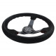 Volani NRG Reinforced 3-spoke suede Steering Wheel (350mm) - Black/red | race-shop.si