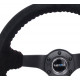 Volani 3-kraki volanski obroč NRG, 350mm, semiš, 75mm zamik, črna/rdeča | race-shop.si