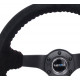 Volani NRG Reinforced 3-spoke suede Steering Wheel (350mm) - Black/red | race-shop.si