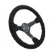 Volani 3-kraki volanski obroč NRG, 350mm, semiš, 75mm zamik, črna/modra | race-shop.si