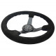 Volani NRG Reinforced 3-spoke suede Steering Wheel (350mm) - Black/blue | race-shop.si