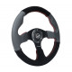 Volani 3-kraki volanski obroč NRG RACE, 320mm, semiš, ravno dno, 25mm zamik, črna/siva | race-shop.si