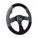 Volani NRG RACE STYLE 3-spoke suede/leather Steering Wheel (320mm), black/gray/red | race-shop.si